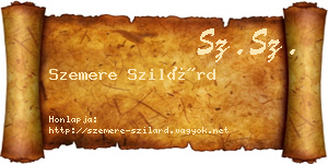 Szemere Szilárd névjegykártya